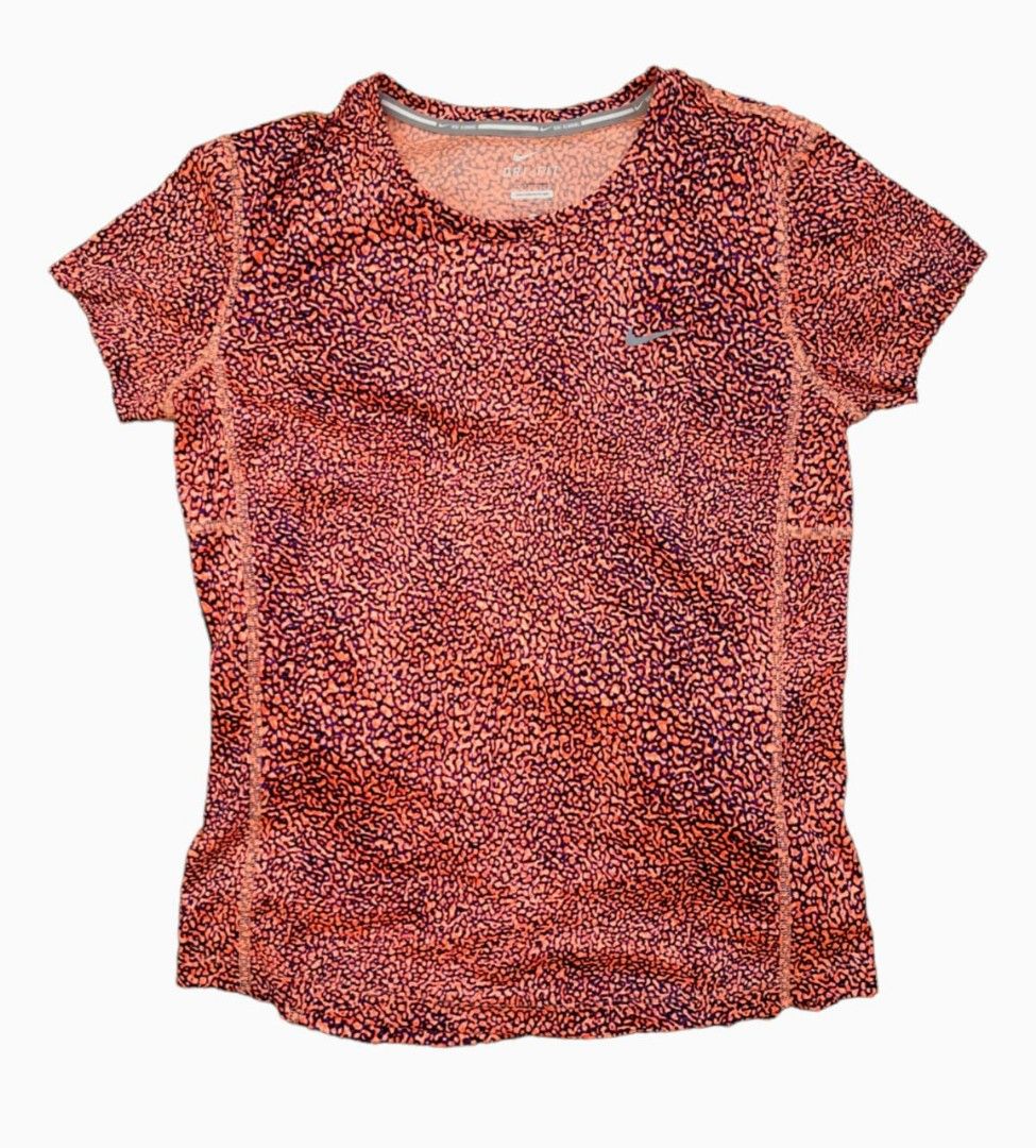 Nike red leopard print shirt top