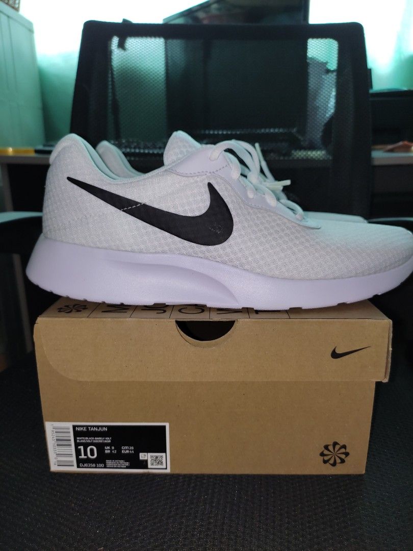 Nike Tanjun White Black Swoosh Men s Fashion Footwear