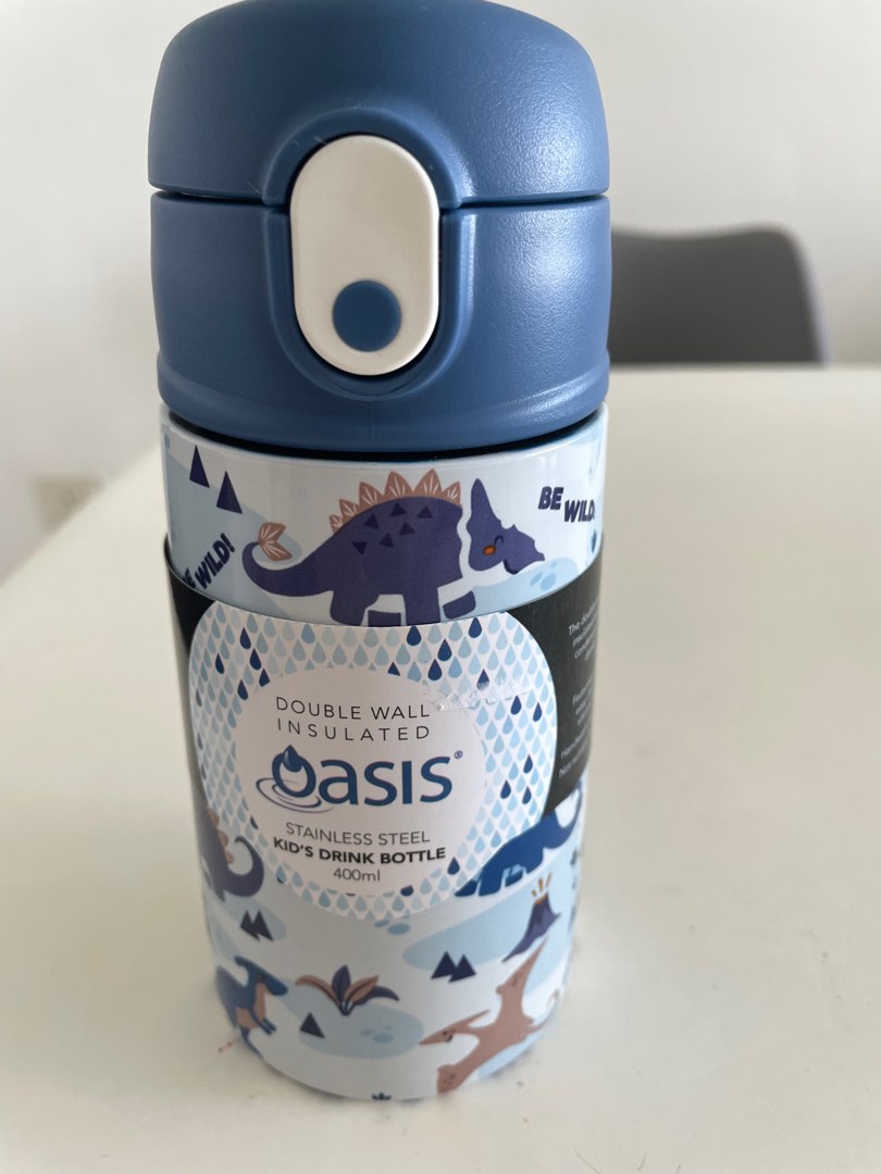 Oasis Kids Insulated S/Steel Drink Bottle (400ml) - Hello Green