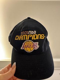 NBA Western Conference Champions Lakers 2001 Cap Adjustable Black Hat