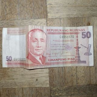 Old 50 Philippine Peso Bill
