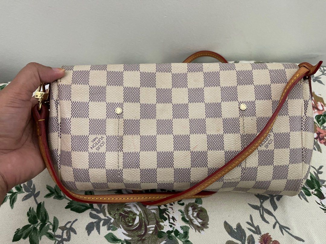 Original LV MM Damier Azur WOC Vintage Double Sling