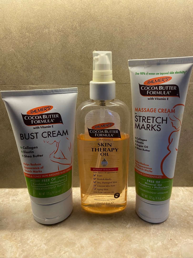 Palmers Cocoa Butter Formula Bust Cream Skin Therapy Oil Massage
