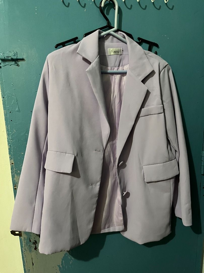 Pastel Violet Oversized Blazer on Carousell