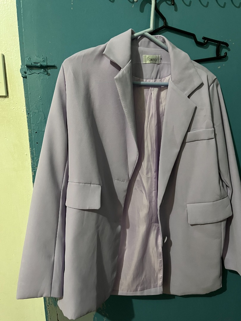 Pastel Violet Oversized Blazer on Carousell