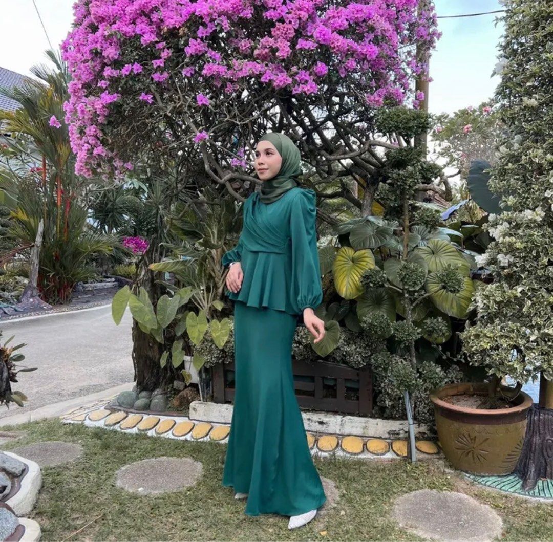 Green peplum sale dresses