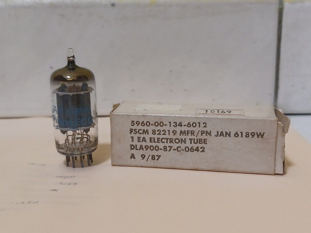 12AU7/ ECC82 PHILIPS Label vacuum tube valve röhre, TESTED