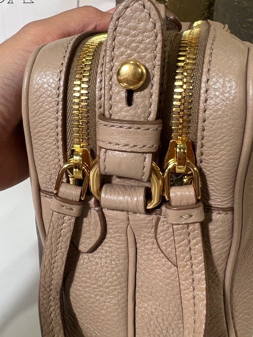 Naughtipidgins Nest - Prada Twin Zipped Medium Bandoliera in Cammeo Vitello  Phenix. A generously sized, double zip top camera bag crafted from a  supple, pebbly, nude-beige toned calfskin complimented by gold tone