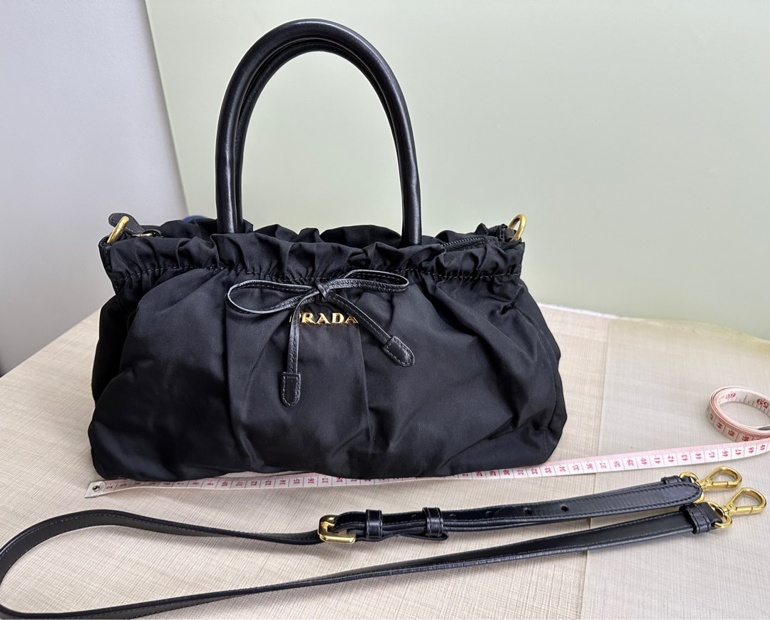 Prada Tessuto bow bag Luxury Bags Wallets on Carousell