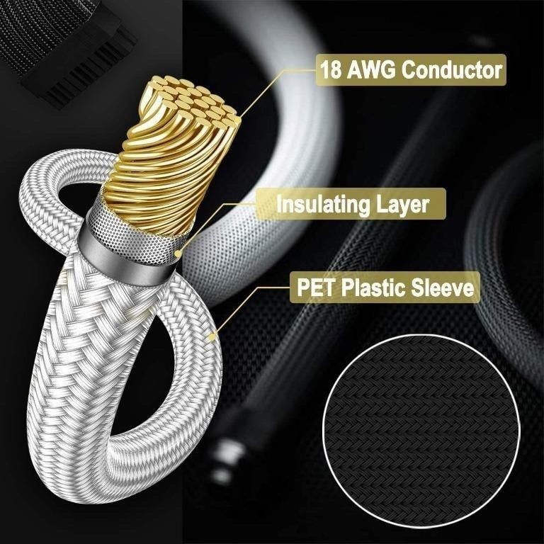 PSU Cable Extensions Kit 30CM Length with Cable Combs Extension Power