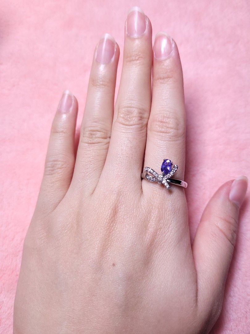 Purple flower hotsell engagement ring