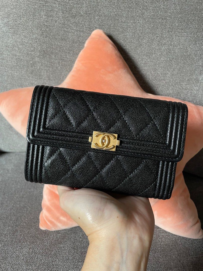 Chanel boy medium wallet on sale
