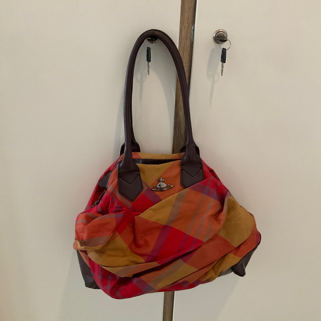 Rare Vivienne Westwood tartan bag, Fesyen Wanita, Tas & Dompet di Carousell