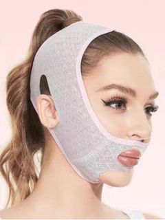 V Shaped Slimming Face Mask Chin Up Patch V Line Mask Lifting Up Face Mask  For Wrinkles, Tightening Firming Face-5Pack 