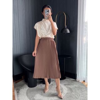 Rok Plisket 7/8 Warna Milo