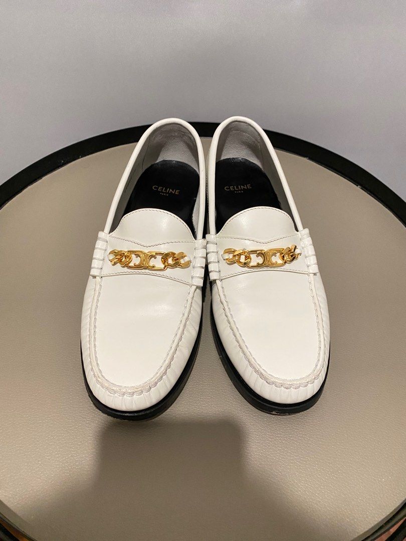 DISCOUNTED RTP 1 700 CELINE TRIOMPHE CHAIN LOAFERS Luxury