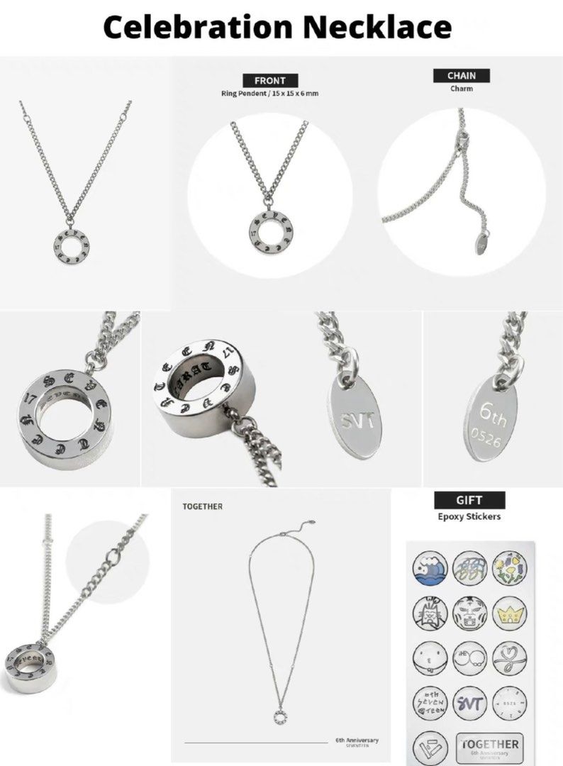 SEVENTEEN 6TH ANNIVERSARY NECKLACE, Women's Fashion, Jewelry