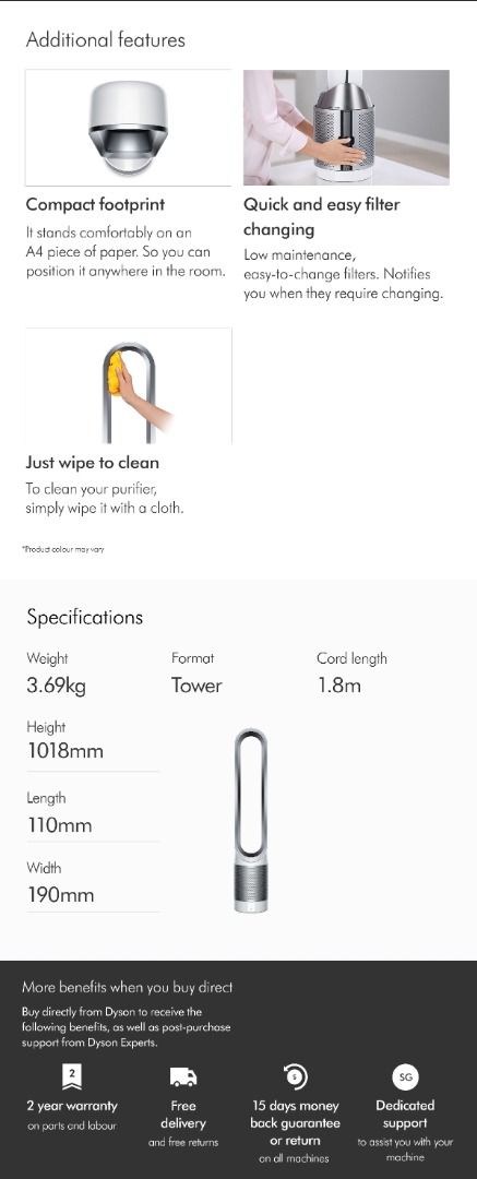 Dyson pure store cool comparison