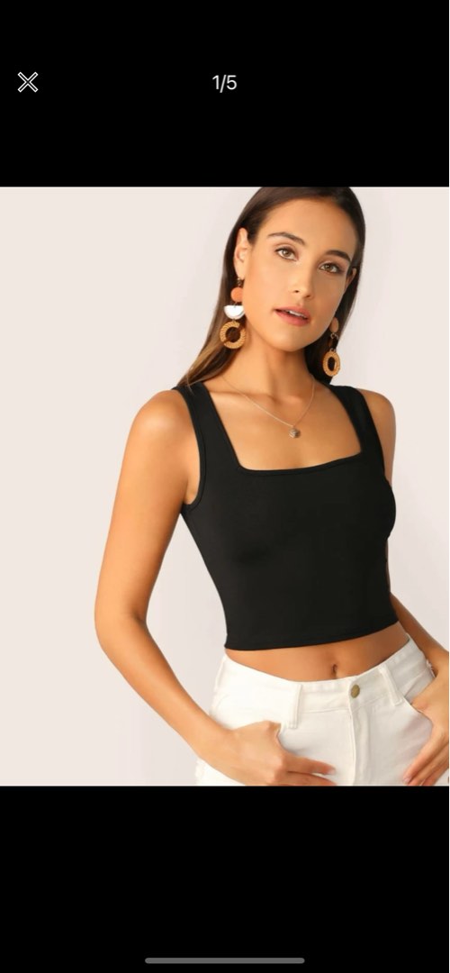 Form-Fitting Cropped Tank Top