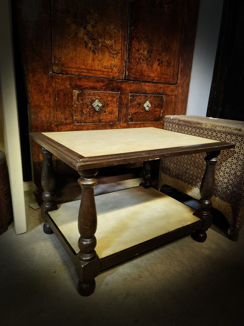 Side Table (Category: Tables & Sets) located in Singapore. Submitted by libaiart (Listing ID 1236651386, Image 1). Description: Vintage colonial-style side table with a matching coffee table.