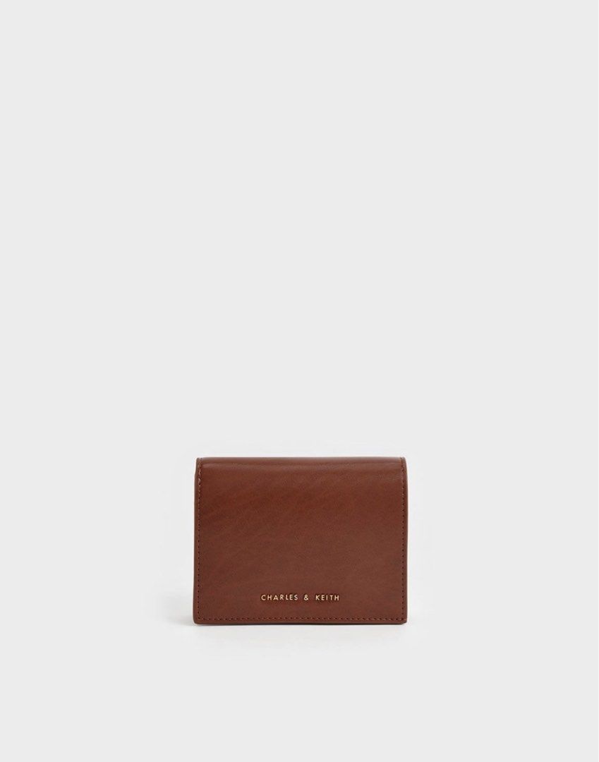 Charles & Keith - Women's Snap Button Mini Short Wallet, Sand, Xxs