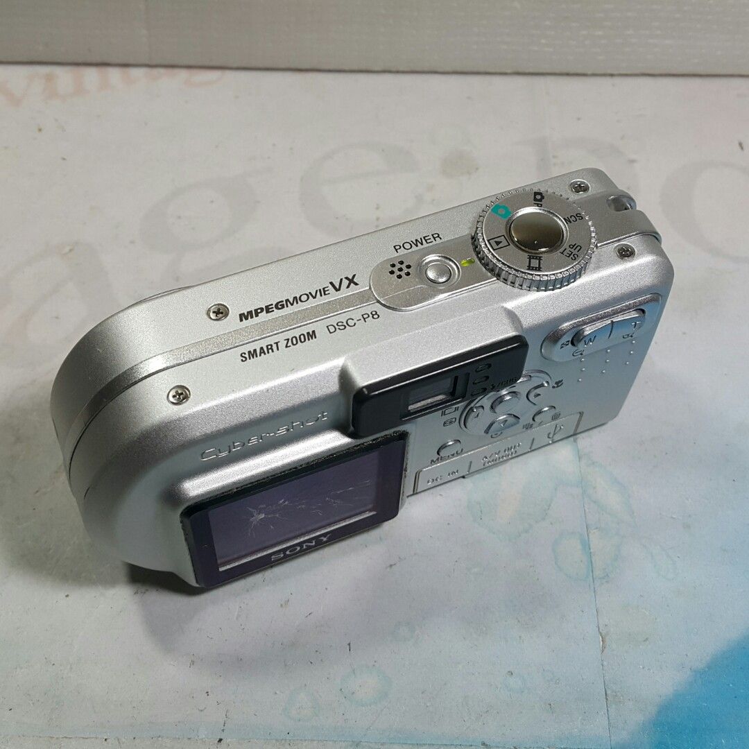 Sony Cybershot DSC P8 Digicam (Category: Cameras) located in Paranaque City. Submitted by vintagepopsicle (Listing ID 1236661916, Image 3). Description: - CCD Sensor in a cute camera for nice vintage vibes - Date and Time Stamps Selectable - Art and Color Effects - Sample photos pls browse above Sony Cybershot DSC P8 in excellent working and tested condition. There is a usual slight screen burn common to digicams this age but still ok as can be s