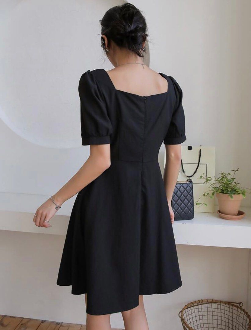 Square Neck Puff Sleeve Dress Women s Fashion Dresses Sets