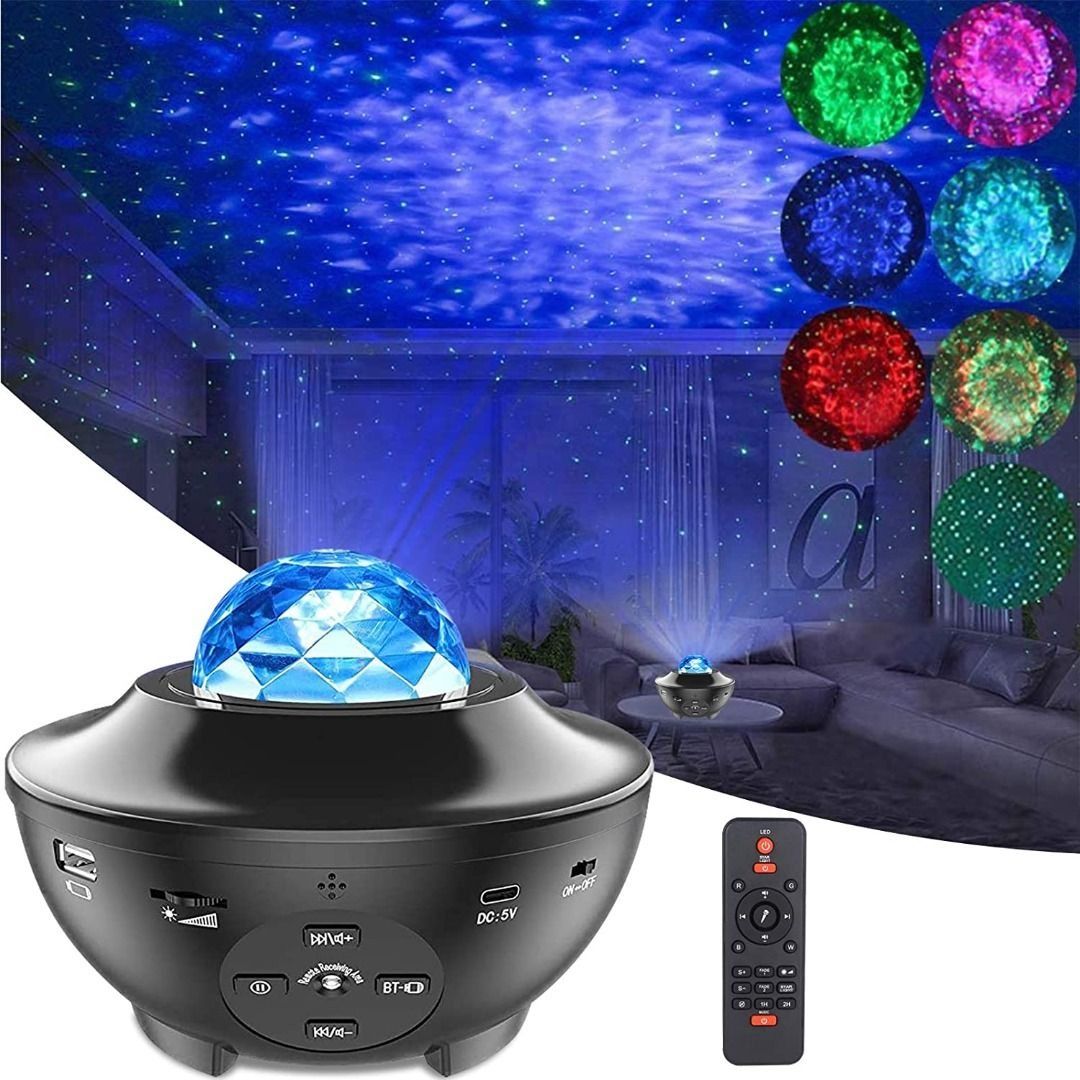 Rotating night light projector with music deals