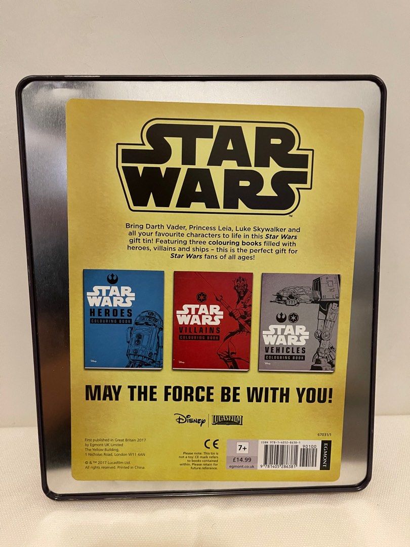 Star Wars Coloring Tin with 3 Books on Carousell