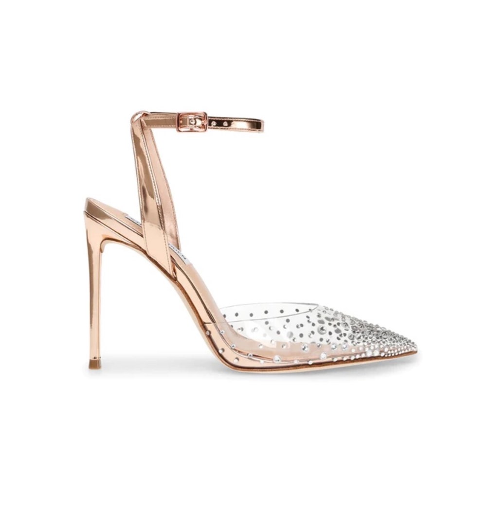 Steve Madden Revert Rose Gold PVC Heels Women s Fashion Footwear Heels on Carousell