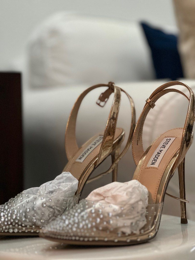 Steve Madden Revert Rose Gold PVC Heels