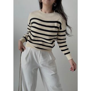 Stipe Knit Long Sleeve