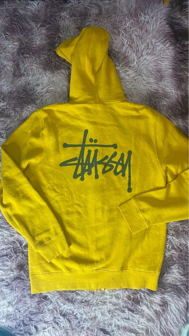 Stussy clearance mustard hoodie