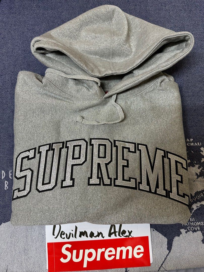 全新Supreme Glitter Arc Hooded Sweatshirt Size S, 名牌, 服裝