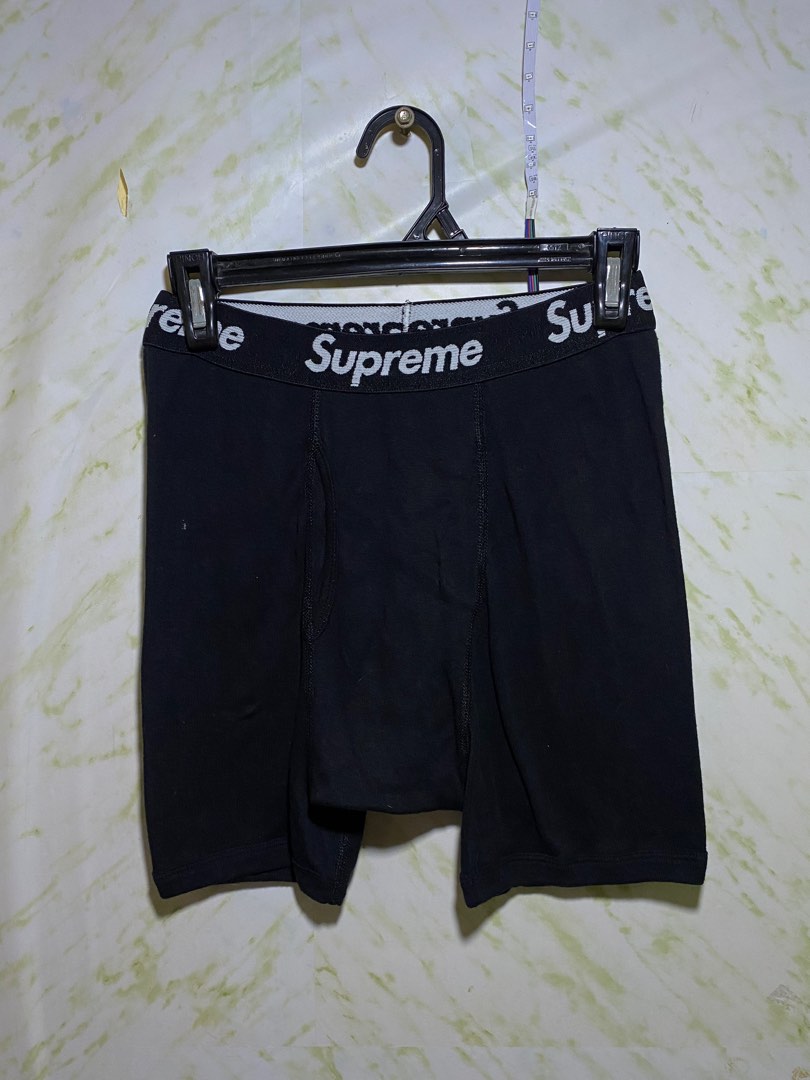 Supreme Boxer - Black, Men's Fashion, Bottoms, Underwear on Carousell