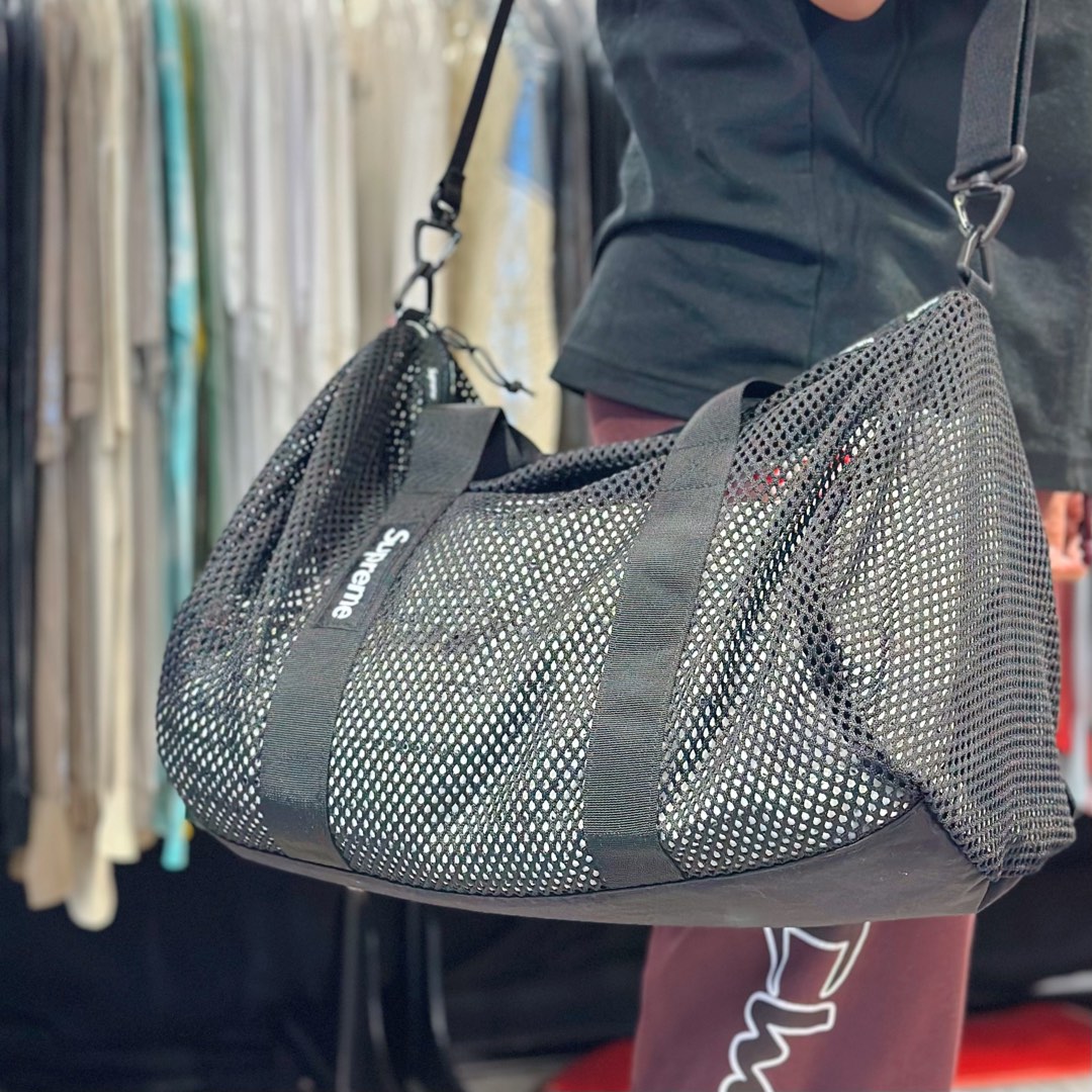 Supreme Mesh Duffle Bag Men s Fashion Bags Briefcases on Carousell
