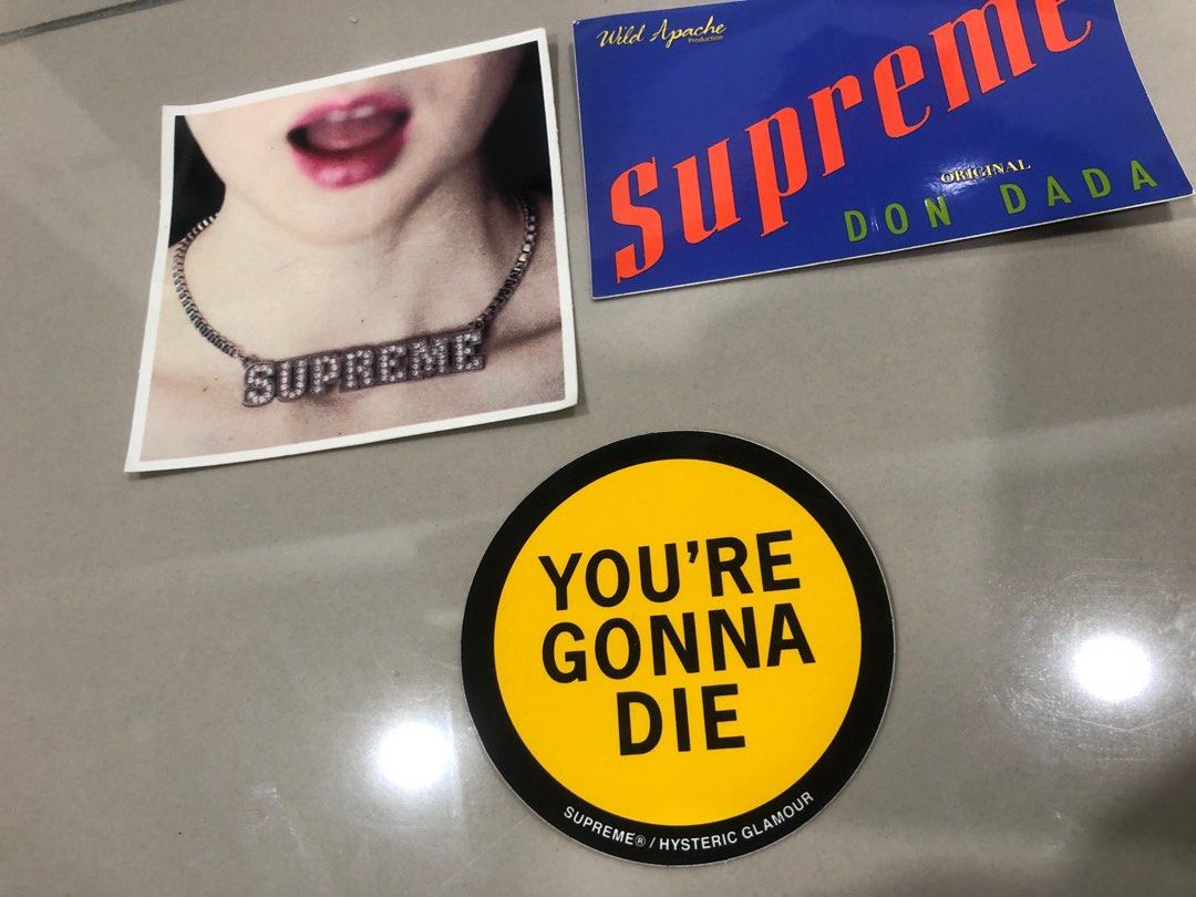 Supreme necklace sticker sale