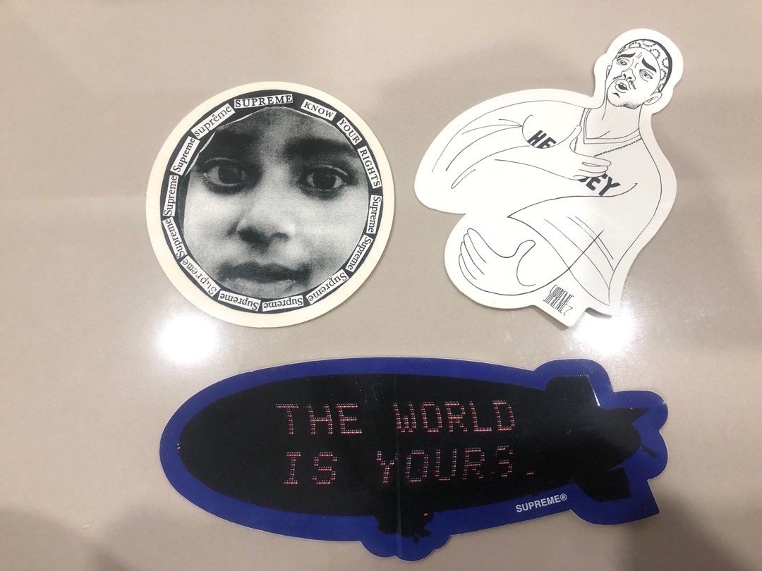 Supreme the world is yours sticker sale