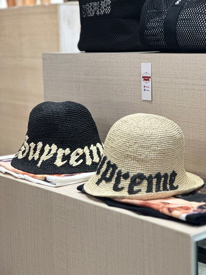 Supreme Straw Hat Bucket Men s Fashion Watches Accessories