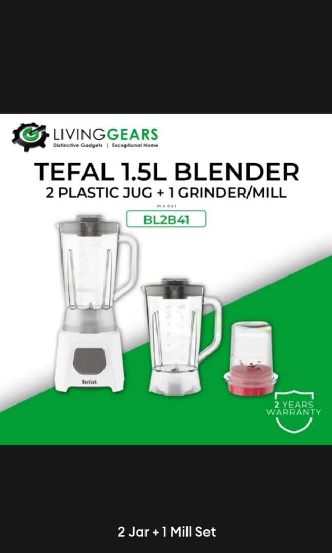 Tefal Blendeo Uno 1.5 Litres 450W Duraforce Blender with Jar and