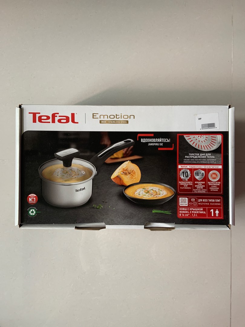 Tefal Emotion Inox Stainless Steel Pot, Furniture & Home Living ...