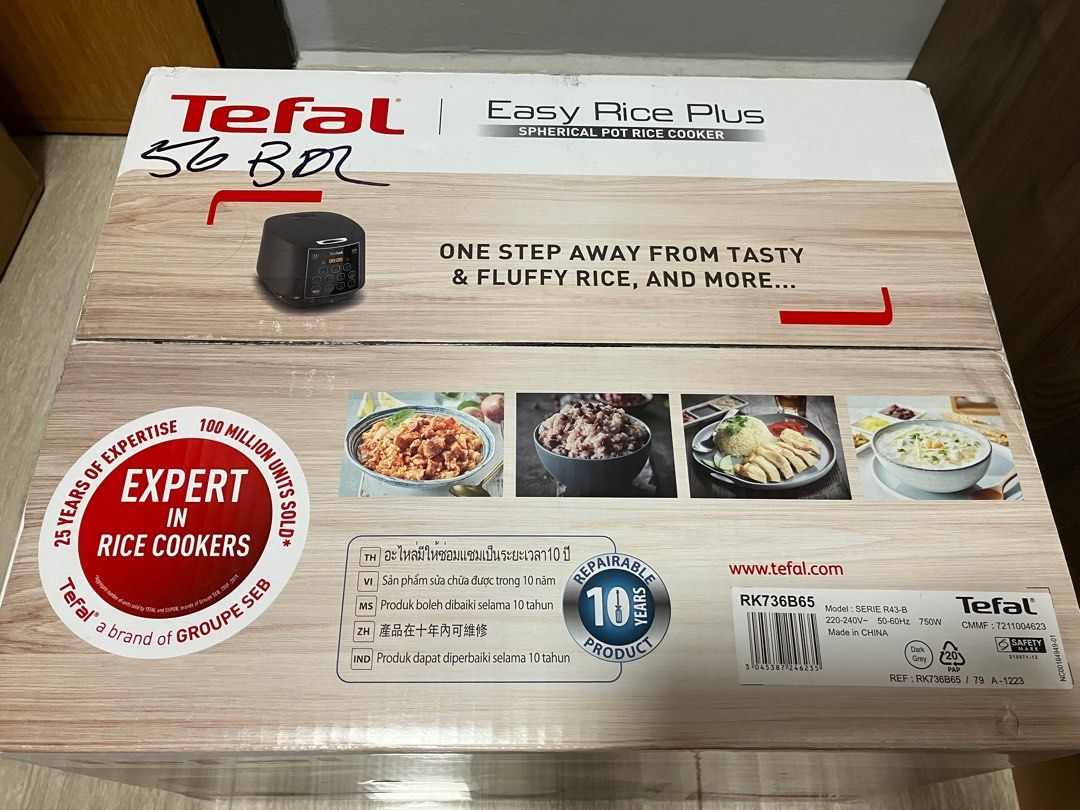 Tefal RK736B Rice Cooker Easy Rice Plus 1.8L, TV & Home Appliances