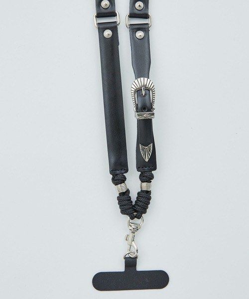 TOGA Leather phone strap black], 名牌, 飾物及配件- Carousell