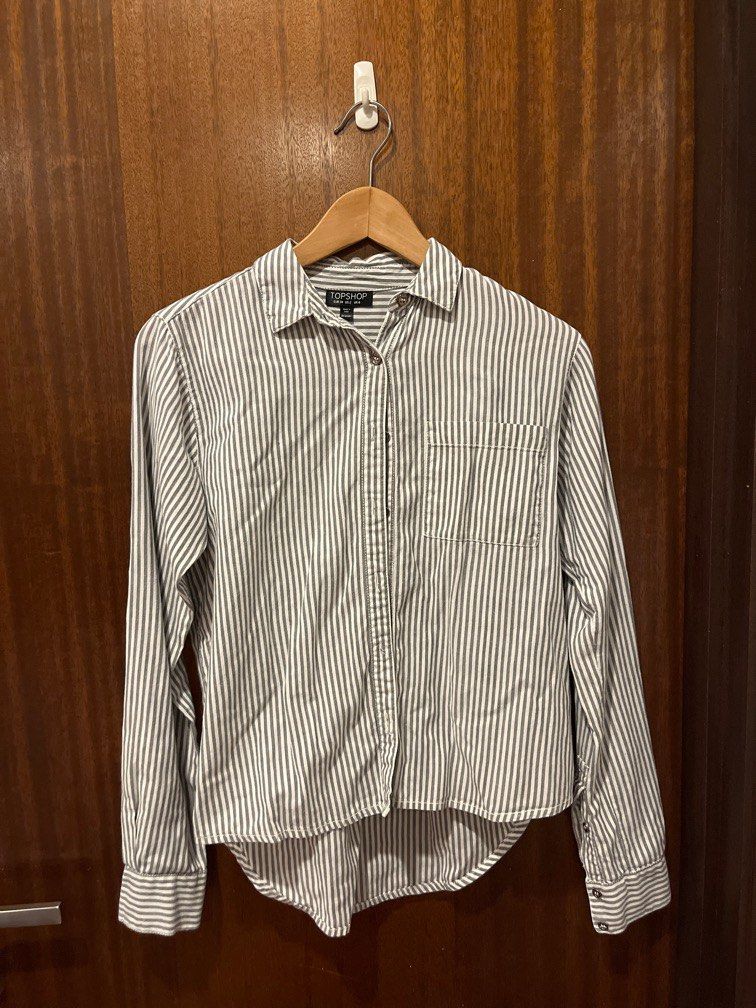 Topshop striped shirt Women s Fashion Tops Shirts on Carousell