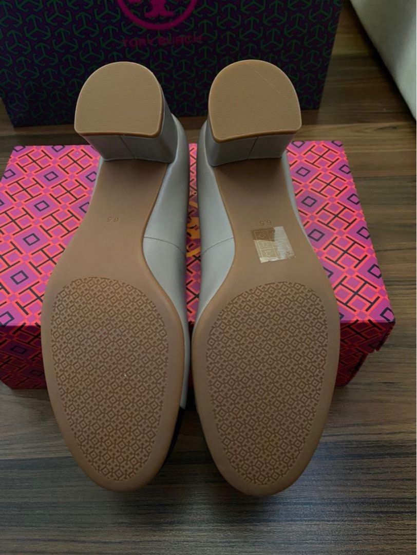 TORY BURCH CHELSEA 50MM CAP TOE PUMP NAPA LEATHER PATENT LEATHER