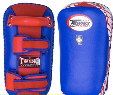 Twins special Curved Kick Pads KPL-10 Navy Red M,L) for Training