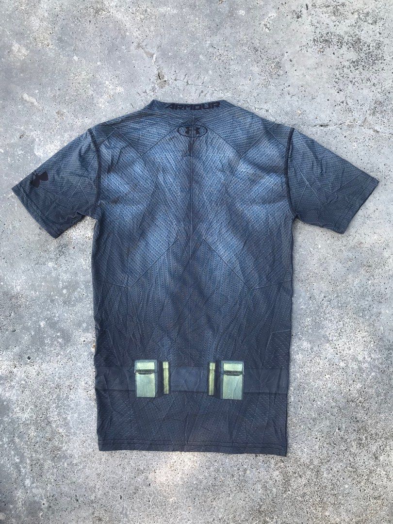 Under Armour BATMAN Compression Gym Inner Shirt Dark Grey S M