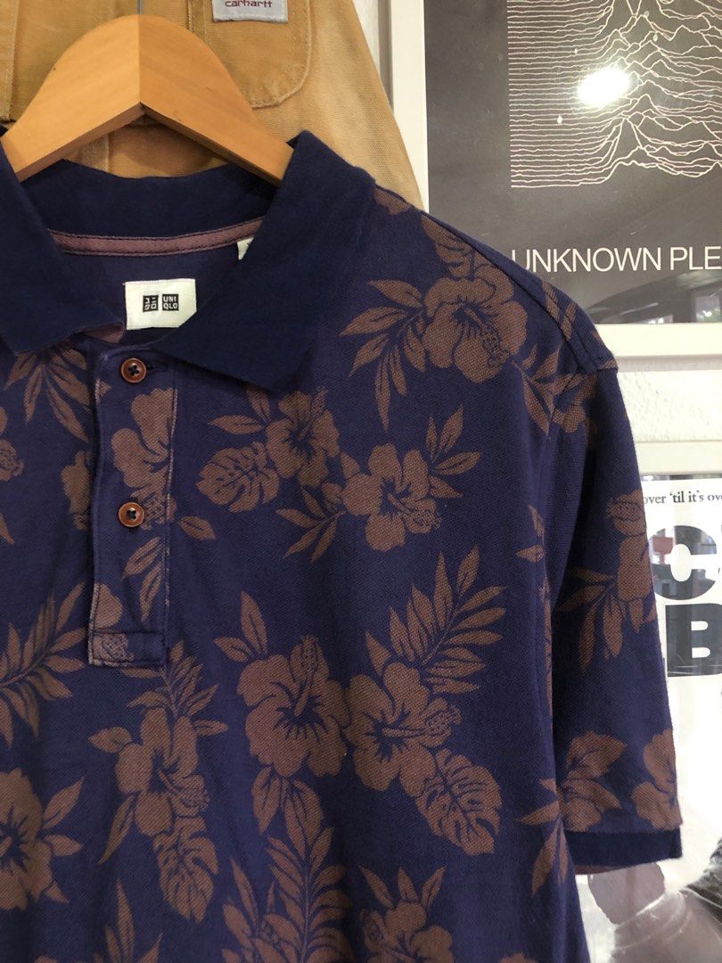 Uniqlo Floral Polo Shirt