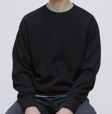 Men's black crew neck sweatshirt new arrivals