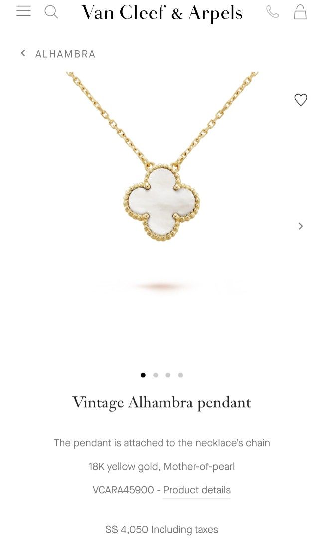 Alhambra cheap necklace price